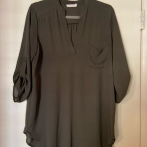 Lush 3/4 sleeve- chiffon tunic